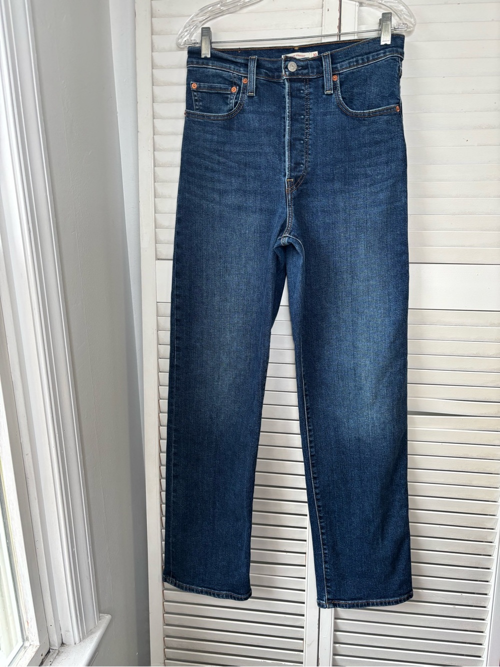 Levi's Dark Blue Straight Leg Women's Jeans